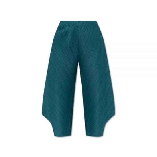 플리츠플리즈 스트레이트 팬츠 PP38JF37466 TURQUOISE GREEN DOM