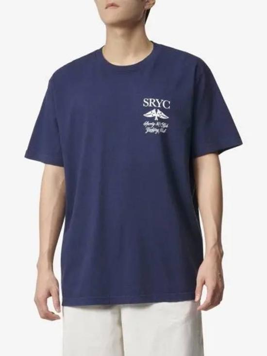  스포티앤리치 반팔 티셔츠 TS882 NAVY WHITE DOM