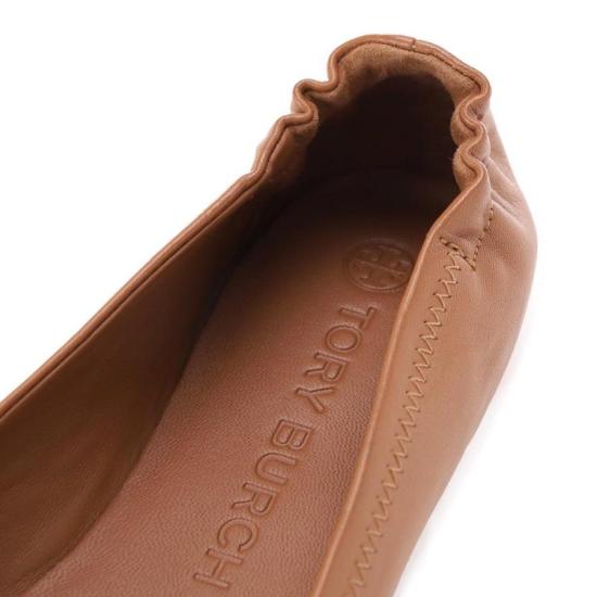  토리버치 미니 트래블 가죽 발레리나 슈즈 50393232 BROWN DOM - TORY BURCH