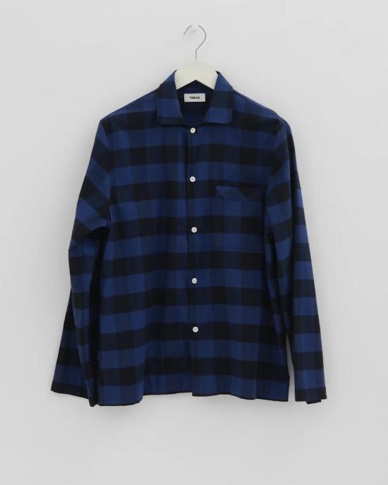  테클라 셔츠 SWTBEG BLUE GINGHAM DOM