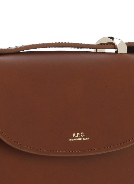  아페쎄 레더 제네바 플랩 미니백 PXAWV F61415 CAD - A.P.C.