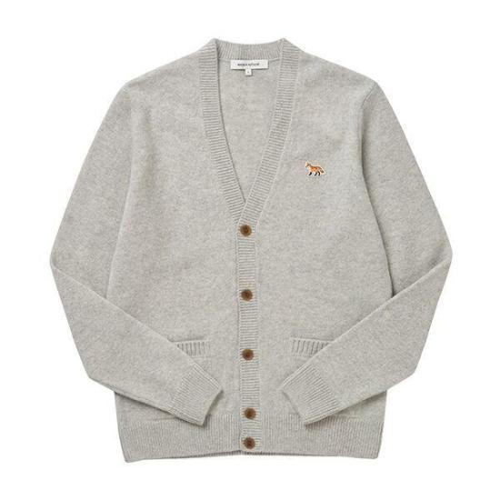  메종키츠네 가디건 LM00507KT1006 H120 LIGHT GREY MELANGE DOM