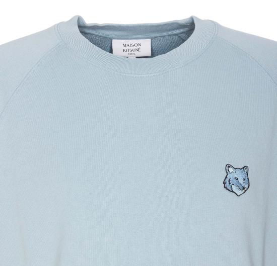  메종키츠네 볼드 폭스 헤드 패치 오버사이즈 스웨트셔츠 MM00304KM0001 P427 PLACID DOM - MAISON KITSUNE