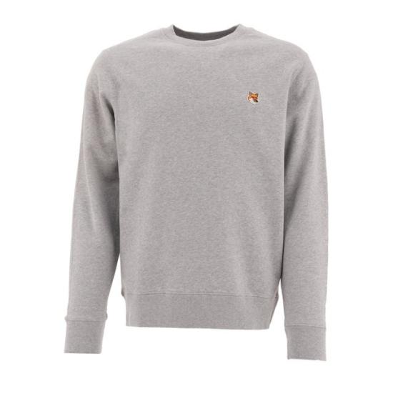  메종키츠네 폭스 헤드 패치 레귤러 스웻셔츠 LM00301KM0001 H120 LIGHT GREY MELANGE DOM