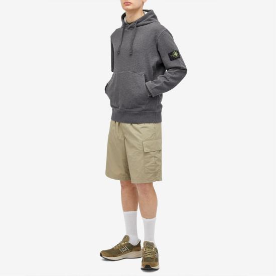  스톤 아일랜드 후드 티셔츠 811564151V0M67 DARK GREY MELANGE DOM - STONE ISLAND