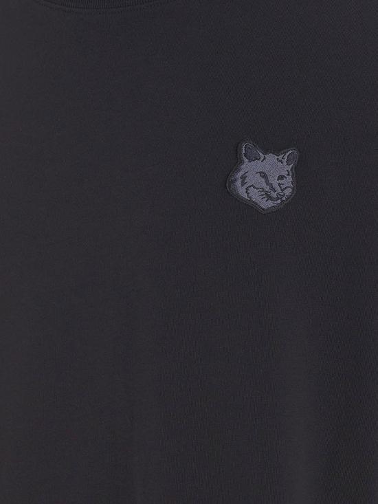  메종키츠네 볼드 폭스 헤드 패치 오버사이즈 티셔츠 LM00107KJ0119P199 BLACK DOM - MAISON KITSUNE