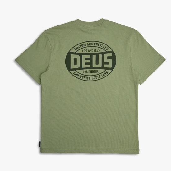  데우스 반팔 티셔츠 DMP241311AOGR OIL GREEN DOM - DEUS