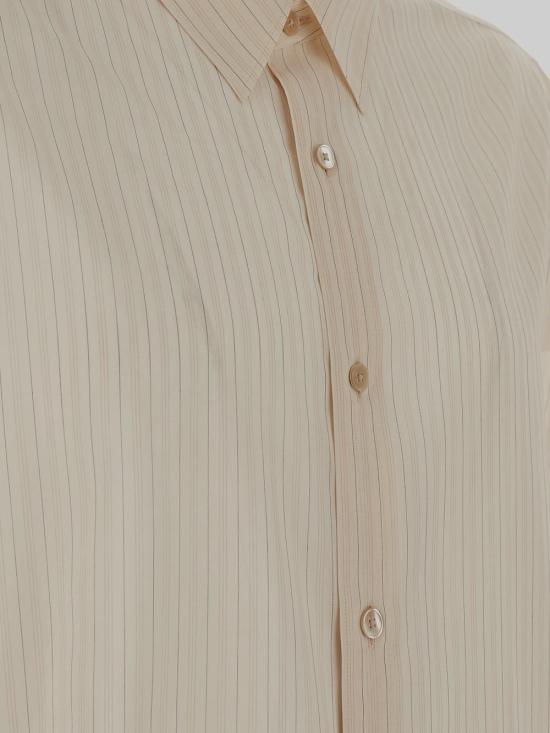  오라리 긴팔 셔츠 A24SS01OS LIGHT BEIGE STRIPE DOM - AURALEE