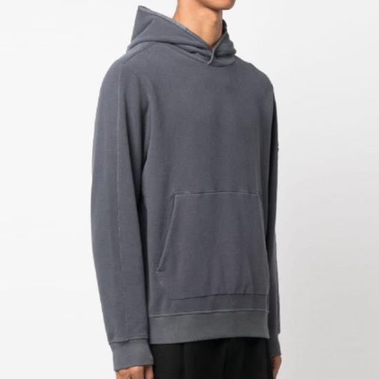  스톤 아일랜드 가먼트 다이드 스트레치 코튼 플리스 후드 티셔츠 791561252V0062 LEAD GREY DOM - STONE ISLAND
