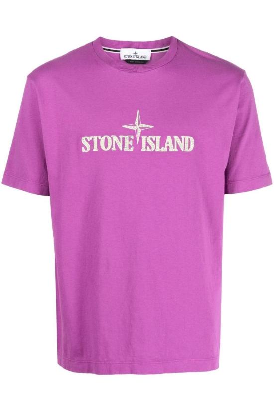  스톤 아일랜드 반팔 티셔츠 781521579V0045 MAGENTA DOM