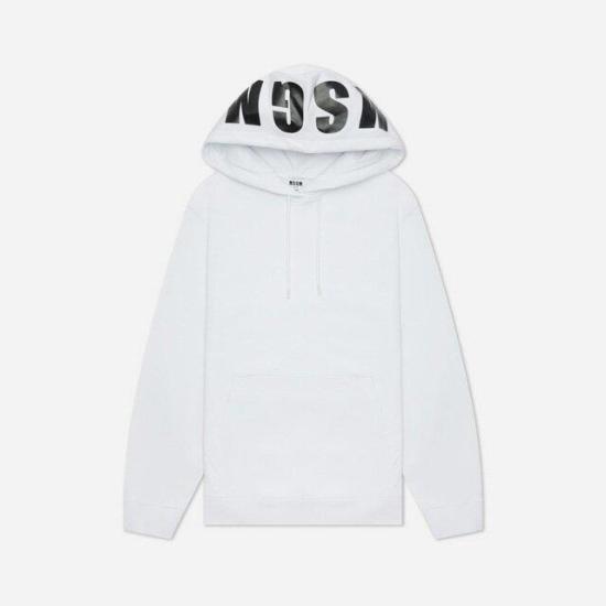  엠에스지엠 맥시 로고 후드 2000MDM53520000101 WHITE DOM
