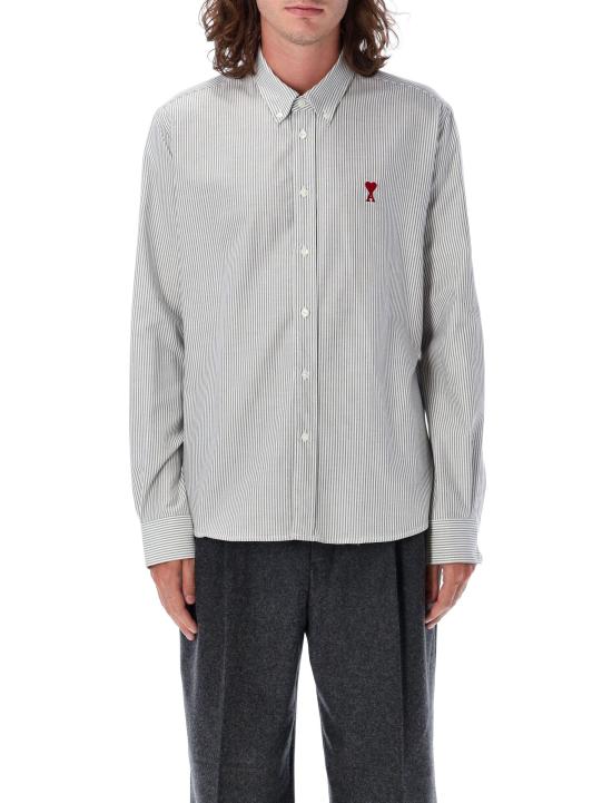 25FW 아미 셔츠 BFUSH063CO0087039 BLACK NATURAL WHITE DOM