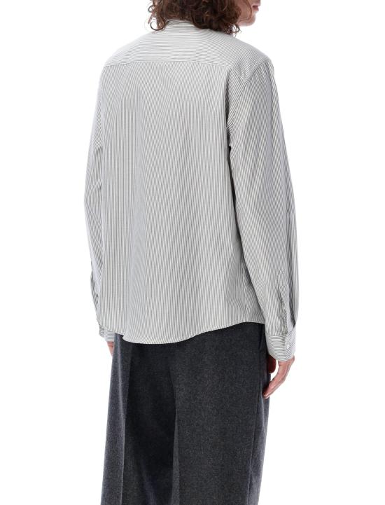 25FW 아미 셔츠 BFUSH063CO0087039 BLACK NATURAL WHITE DOM - AMI