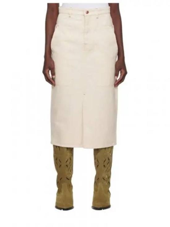  이자벨마랑 미디 스커트 JU0182FAB1G03E23EC ECRU DOM