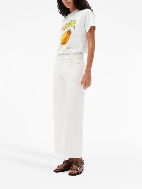 25SS 가니 반팔 티셔츠 T3529151 WHITE DOM - GANNI