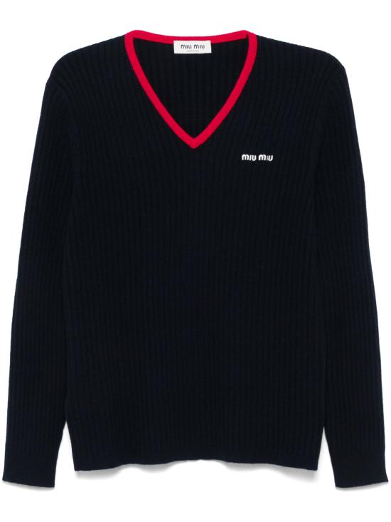 26FW 미우미우 긴팔 티셔츠 MMLA33SOOO1580 F059F BLU ROSSO