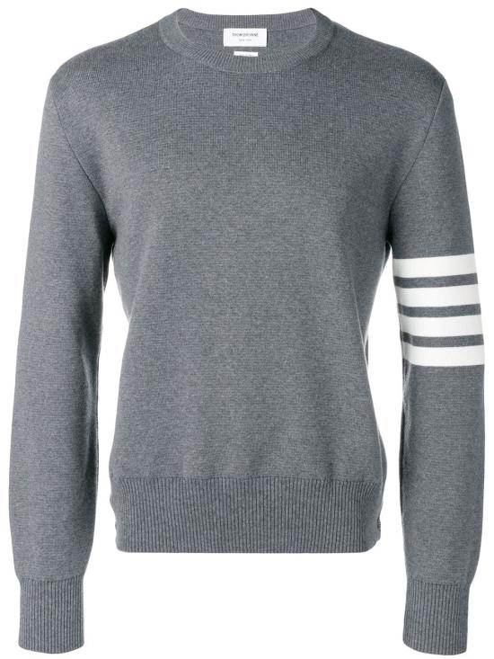 26SS 톰브라운 코튼 크레이프 4바 풀오버 MKA202A 00219 035 MED GRAY DOM