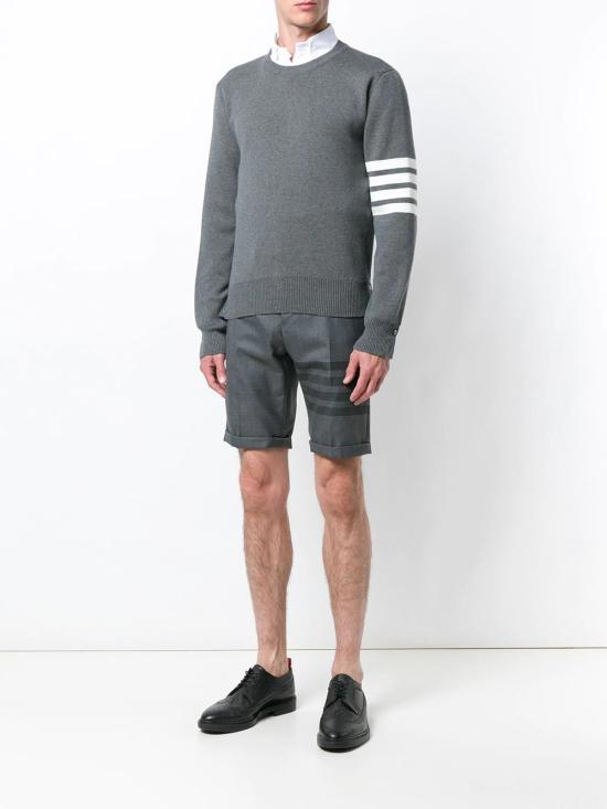 26SS 톰브라운 코튼 크레이프 4바 풀오버 MKA202A 00219 035 MED GRAY DOM - THOM BROWNE