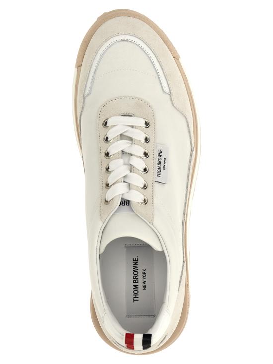 26FW 톰브라운 테크 나일론 알룸나이 트레이너 MFD271B F0488 107 WHITE DOM - THOM BROWNE