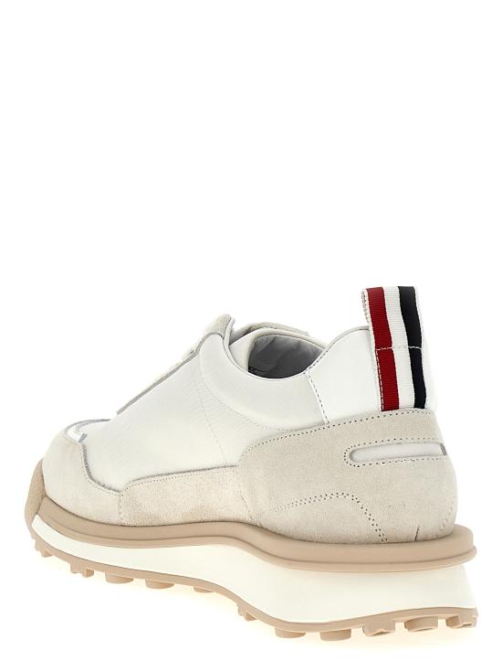 26FW 톰브라운 테크 나일론 알룸나이 트레이너 MFD271B F0488 107 WHITE DOM - THOM BROWNE