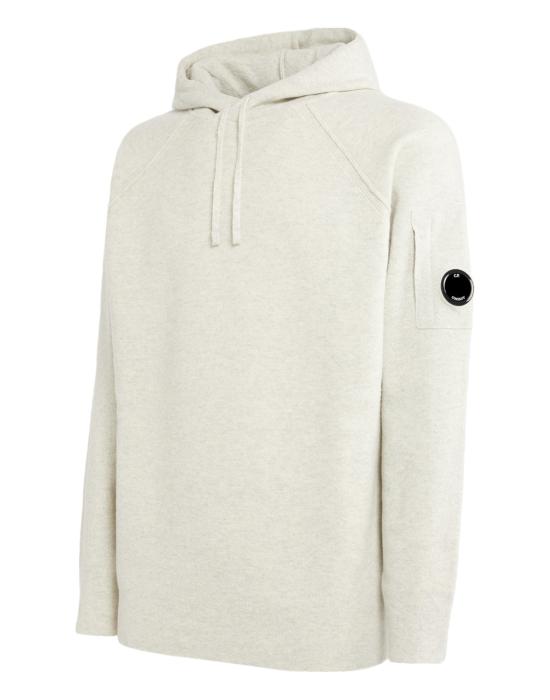  씨피 컴퍼니 후드 티셔츠 17CMKN149A110149AM13 Free Off White Melange - C.P. COMPANY