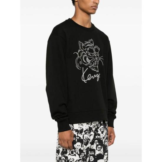  겐조 긴팔 티셔츠 FE65SW2184MG99J BLACK DOM - KENZO