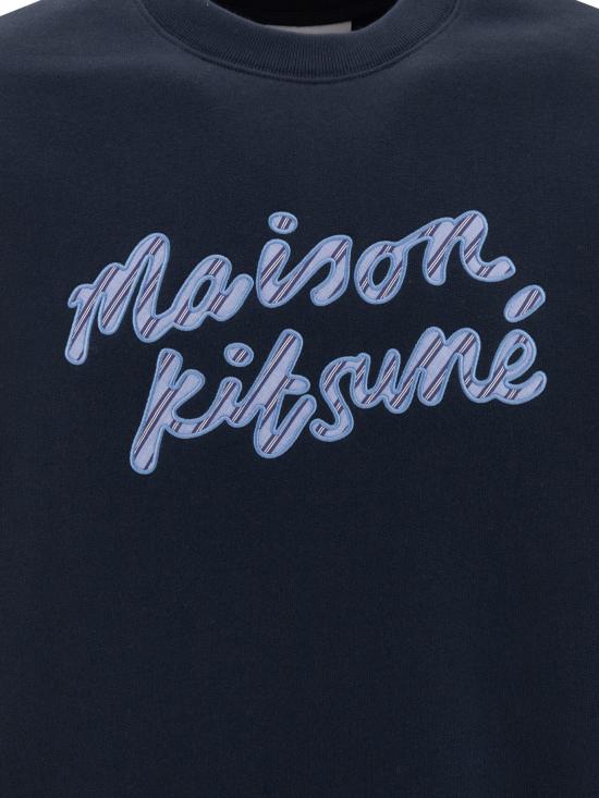  메종키츠네 긴팔 티셔츠 NM00310KM0307 P480 NAVY DOM - MAISON KITSUNE