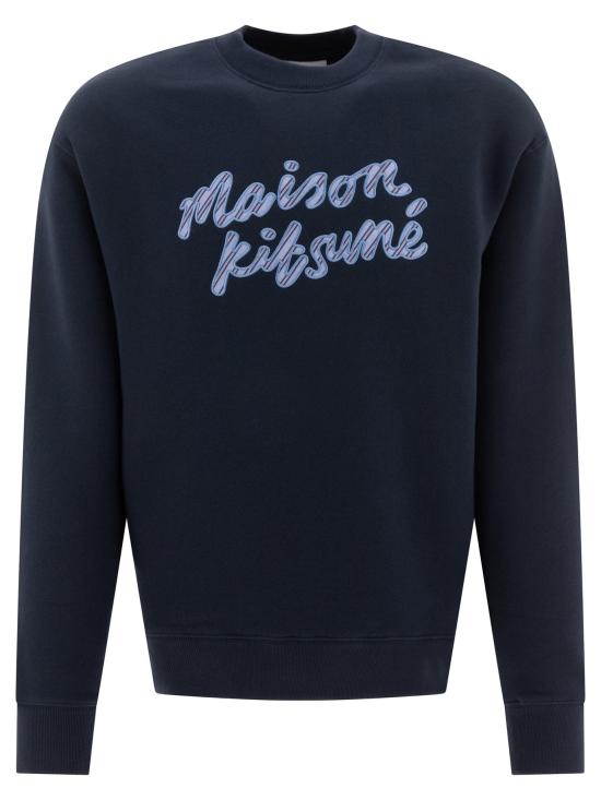  메종키츠네 긴팔 티셔츠 NM00310KM0307 P480 NAVY DOM