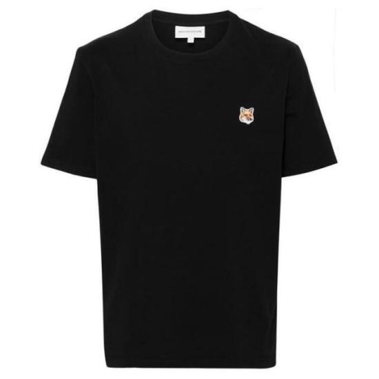 25SS 메종키츠네 폭스 헤드 패치 레귤러 티셔츠 LM00104KJ0008P199 BLACK DOM