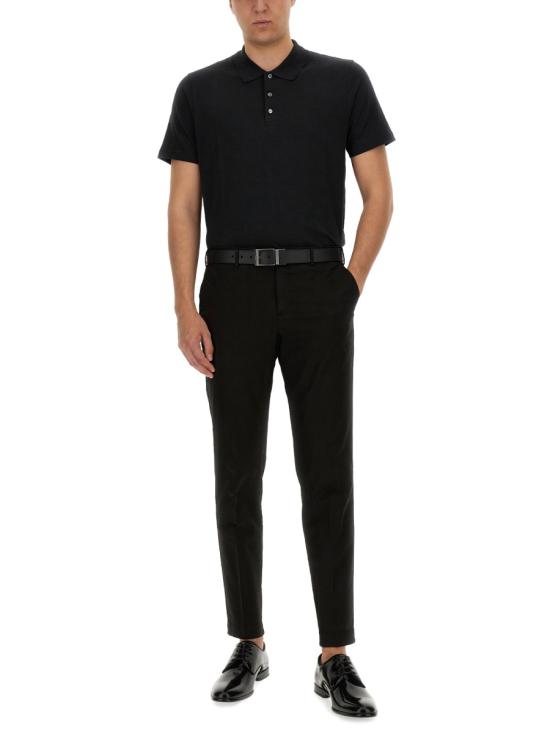 26SS 띠어리 폴로 티셔츠 M0294501 001 BLACK DOM - THEORY