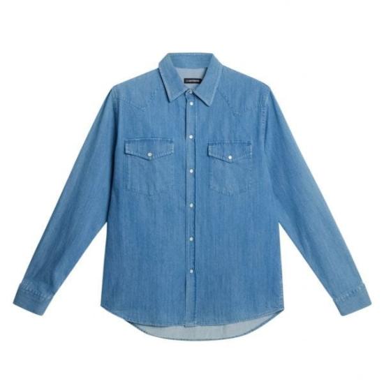  제이린드버그 데님 셔츠 FMST10253O206 BIJOU BLUE DOM