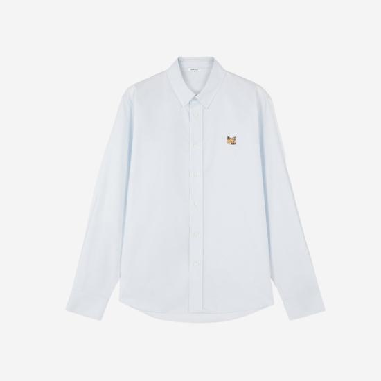  메종키츠네 긴팔 셔츠 MINI FOX HEAD CLASSIC BD SHIRT MM00413WC2010P410 LIGHT BLUE DOM