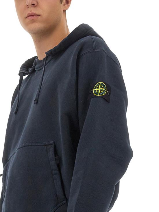  스톤 아일랜드 후드 티셔츠 791566455V0120 NAVY BLUE DOM - STONE ISLAND