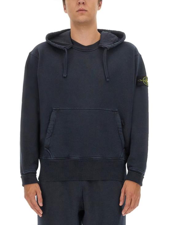  스톤 아일랜드 후드 티셔츠 791566455V0120 NAVY BLUE DOM - STONE ISLAND