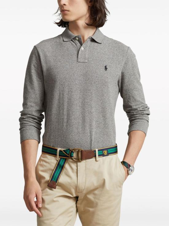25FW 폴로 랄프로렌 클래식 핏 코튼 폴로 셔츠 710680790003 GREY HEATHER DOM - POLO RALPH LAUREN
