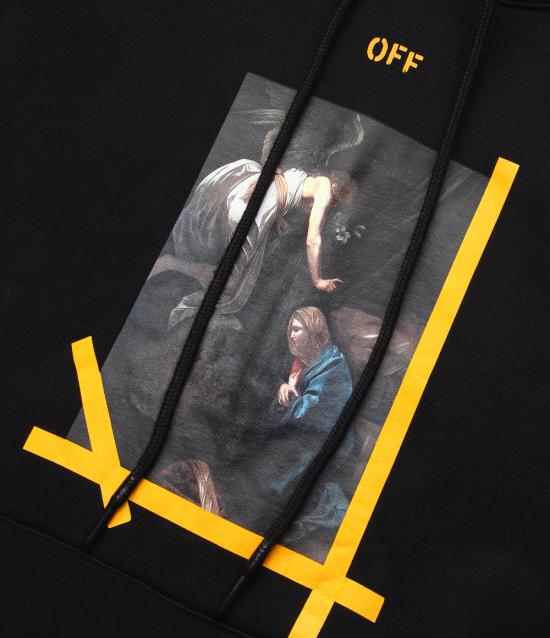  오프화이트 후드 티셔츠 OMBB097C99FLE0151001OMBB097C99FLE0151001 DOM - OFF WHITE