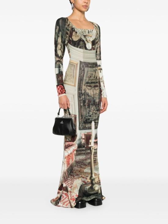 25FW 비비안웨스트우드 GRANNY FRAME, 그래니 프레임 메탈릭 숄더백 4B010006WS000DN403 BLACK DOM - VIVIENNE WESTWOOD