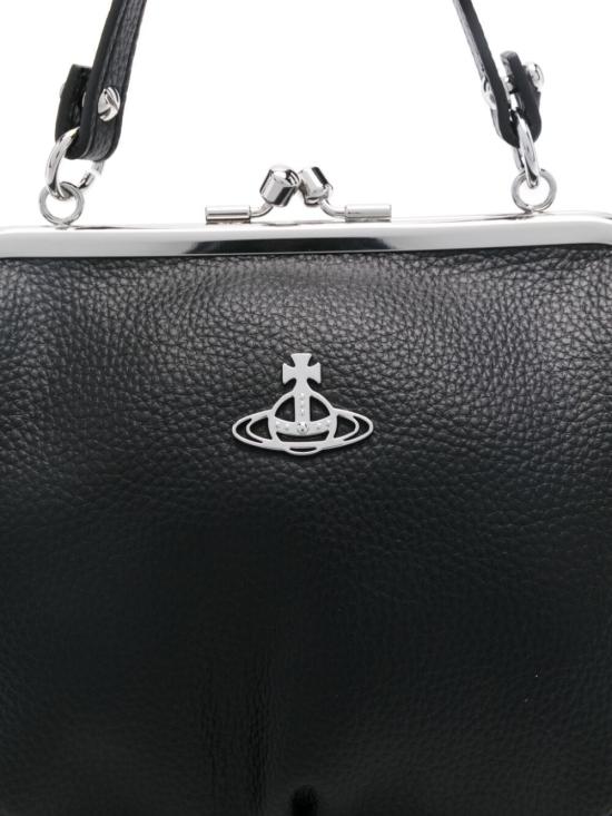 25FW 비비안웨스트우드 GRANNY FRAME, 그래니 프레임 메탈릭 숄더백 4B010006WS000DN403 BLACK DOM - VIVIENNE WESTWOOD
