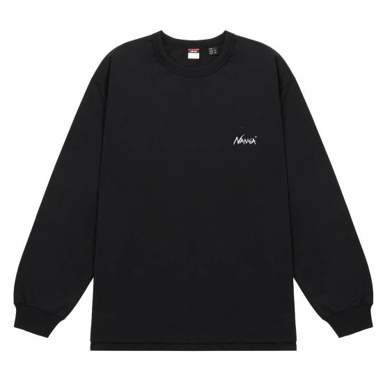  난가 긴팔 티셔츠 ECO HYBRID LIFE IS A JOURNEY L BLACK DOM