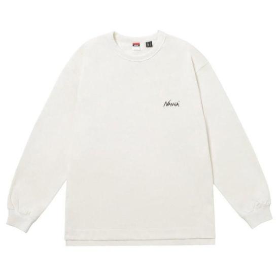  난가 긴팔 티셔츠 ECO HYBRID LIFE IS A JOURNEY L WHITE DOM