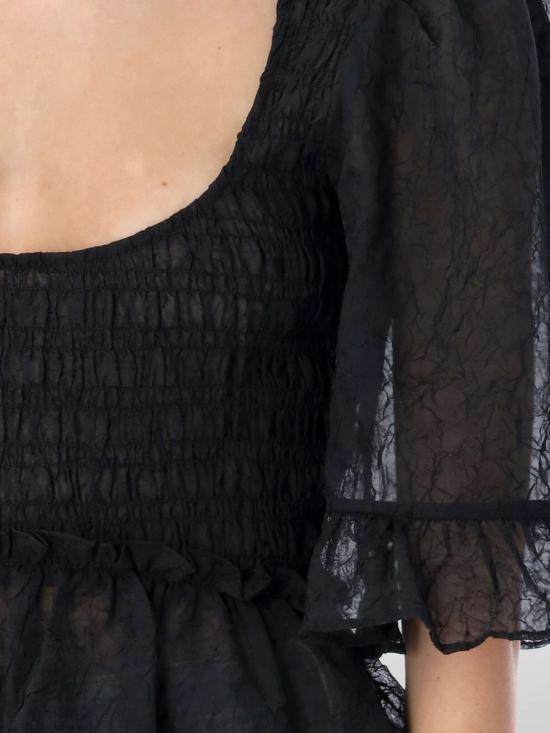  가니 블라우스 F8611099 Black - GANNI