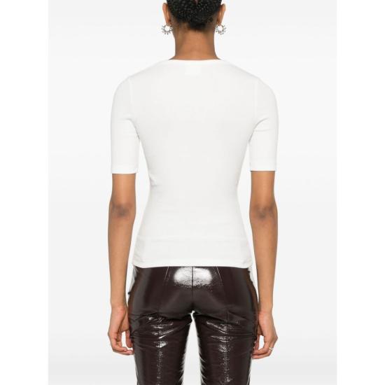  쿠레쥬 반팔 티셔츠 124JTO237JS01210001 WHITE DOM - COURREGES