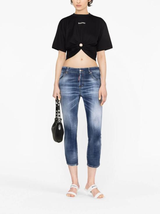  팜앤젤스 반팔 티셔츠 PWAA064F23JER0011001 DOM - PALM ANGELS