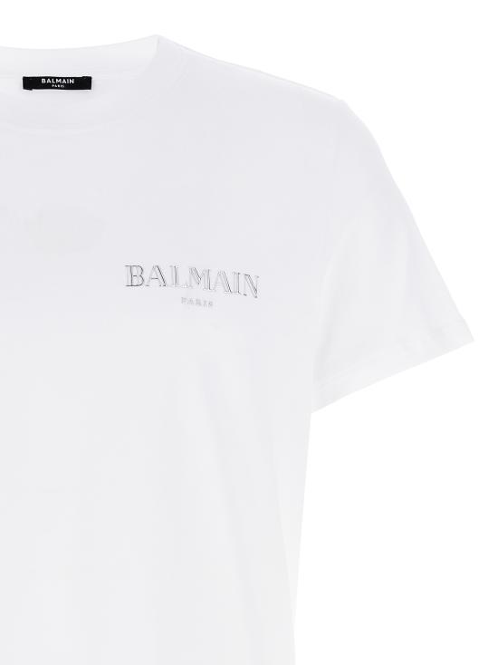 25FW 발망 반팔 티셔츠 EH1EF000GD840HF White - BALMAIN