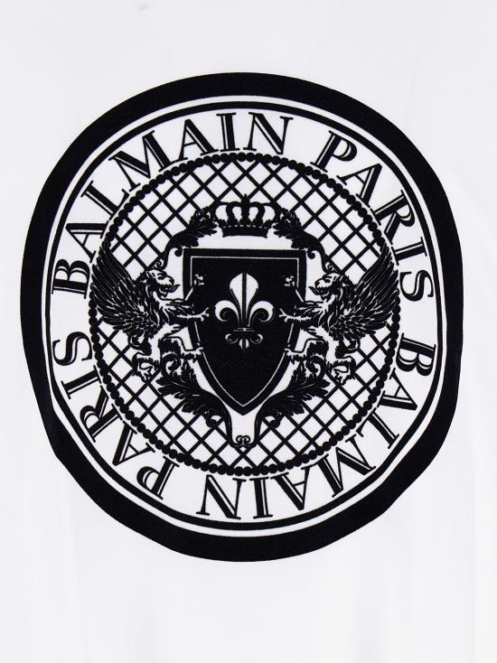 25SS 발망 반팔 티셔츠 EH1EG010BB17GAB White Black - BALMAIN