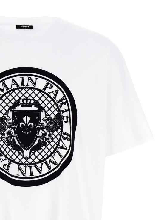 25SS 발망 반팔 티셔츠 EH1EG010BB17GAB White Black - BALMAIN