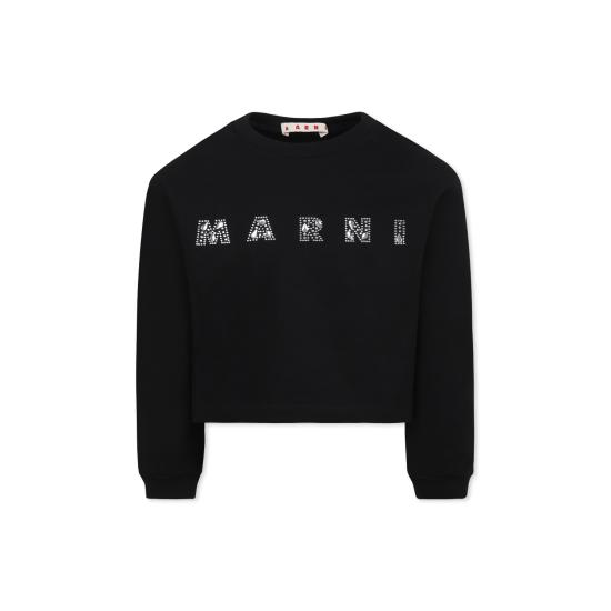 25SS [키즈] 마르니 티셔츠 M01426 M00V3 MS313F 0M900 BLACK