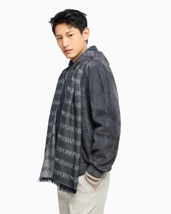 24FW 엠포리오 아르마니 머플러/스카프 625060 CC786 00635 Blue - EMPORIO ARMANI