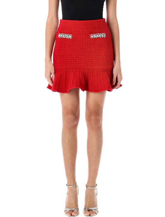 25SS 셀프 포트레이트 숏 스커트 RS25918SKR RED