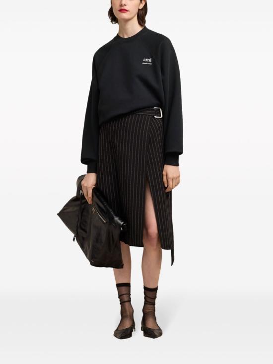  아미 긴팔 티셔츠 USW024747001 BLACK DOM - AMI